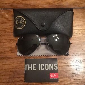 Ray-Ban sunglasses BLACK Aviator Large Metal